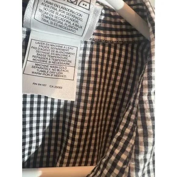 VTG Disney Store Mickey Mouse Shirt Gingham Snap Button Women's M Single Stitch - Picture 8 of 10